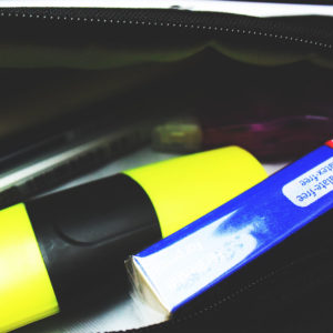 Tasche für Stifte ohne Dekogegenstände