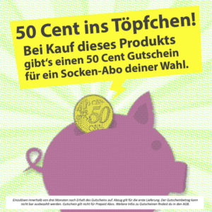 50 Cent Ersparnis auf dein Socken-Abo