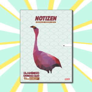 Schulheft-Flamingo-Notizen-Schreibheft
