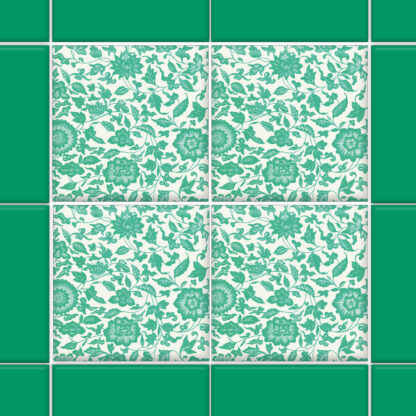 Fliesenaufkleber Wand Floral | quadratisch – Bild 3