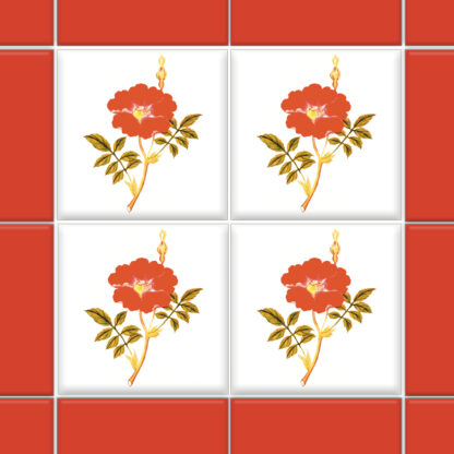 Fliesenaufkleber Wand Floral | quadratisch – Bild 3