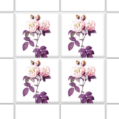 Fliesenaufkleber Wand Floral | quadratisch – Bild 3