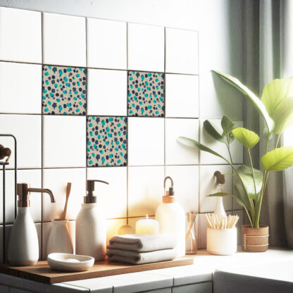 Fliesenaufkleber Wand Floral | quadratisch – Bild 3