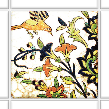 Fliesenaufkleber Wand Floral | quadratisch