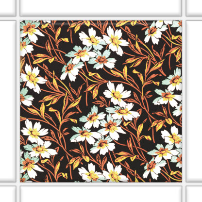Fliesenaufkleber Wand Floral | quadratisch
